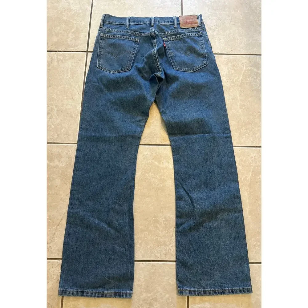 Levi's 517 Boot Cut Jeans Men's 34x32 Blue Denim Medium Wash Classic Fit Pants